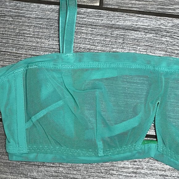 NWT We Are HAH X Free People Sheer Wired Bra 30-38B 30B 32B 34B 36B 38B Teal - Picture 3 of 10